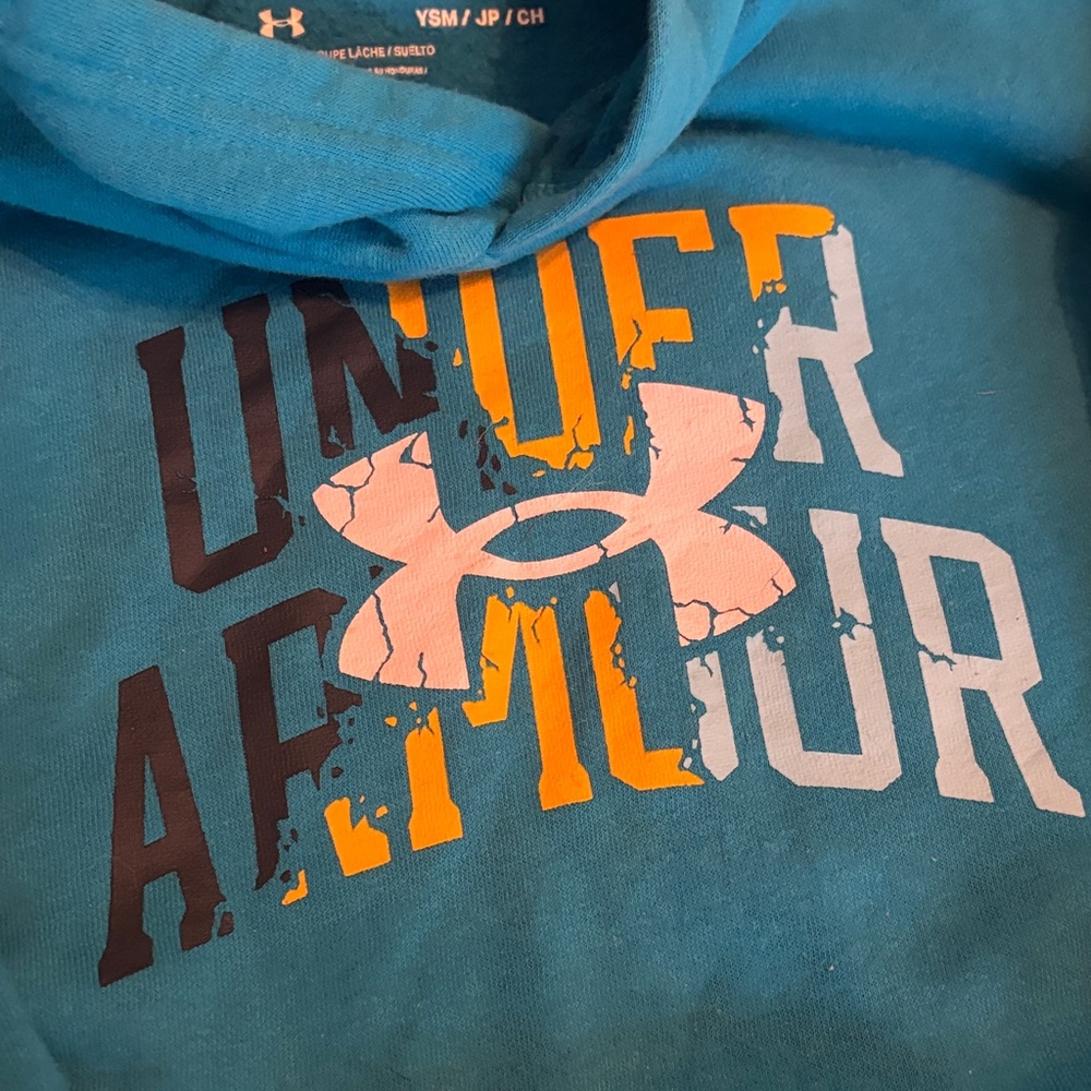 Under Armour Light Blue Hoodie with Logo - Picture 3 of 4